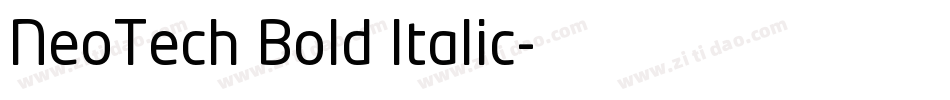 NeoTech Bold Italic字体转换